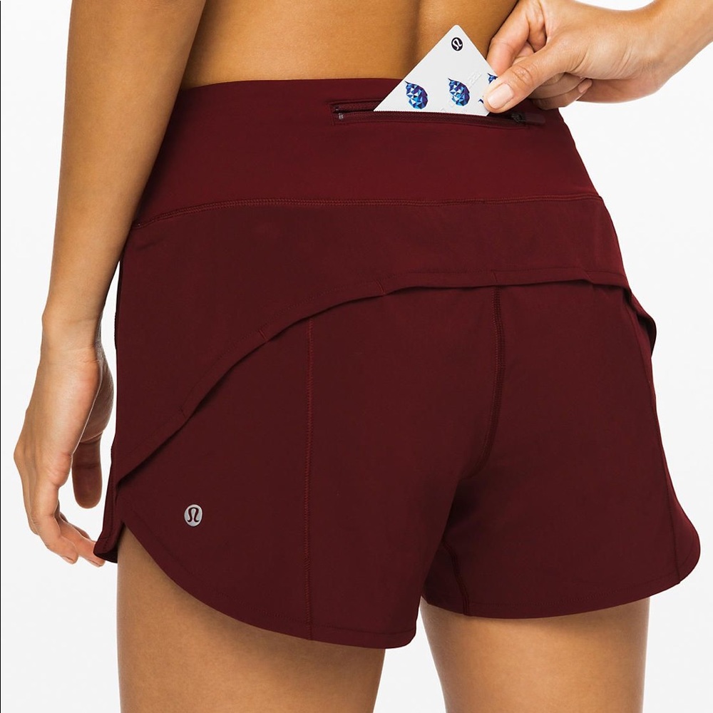 Burgundy Speed-Up Shorts Lululemon🍋